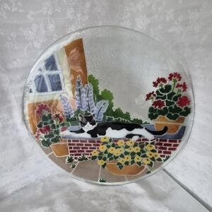 Colorful Stained Glass Cat Art